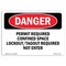 Signmission OSHA Sign, Permit Req Confined Space Lockout Tagout, 10in X 7in Plastic, 10" W, 7" H, Lndscp OS-DS-P-710-L-2156 - alternate 1